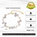 925 Silver Baroque Freshwater Pearl Bracelet, Irregularity Pearls 14K Gold Plated Adjustable 6
