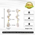 925 Sterling Silver Natural Freshwater Baroque Multi-Pearl Long Tassel Drop Earrings 6
