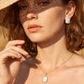 925 Sterling Silver Natural Freshwater Baroque Pearl Stud Earrings 20x15mm Irregular Flat 5
