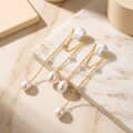 925 Sterling Silver Freshwater Pearl Long Chain Tassel Drop Dangle Earrings 4