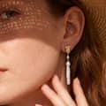 925 Sterling Silver Natural Freshwater Baroque Pearl Long Drop Earrings Daily Wear 2