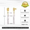 925 Sterling Silver Natural Freshwater Baroque Pearl Long Drop Earrings Daily Wear 6