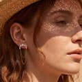 925 Sterling Silver Natural Freshwater Pearl 14K Gold Plated Double Chain Tassel Drop Earrings 3