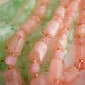 Boho Handmade Stainless Steel Cylinder Stone Bead Necklace, Multicolor Gemstone Beaded 2