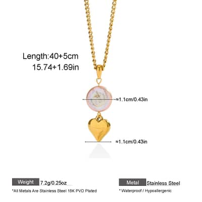 Baroque Freshwater Pearl Necklace, 18K PVD Colorfast Y-Shaped Pearl Teardrop 316 Stainless Steel detail 5
