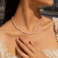 Baroque Real Pearl Necklace, Colorfast Gold Conch Beads 18K Gold Plated PVD Shell Bohemian Style 4