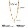 Stainless Steel 18K Gold Cross Charm Necklace With Freshwater Pearl Drop Choker, Dainty Stackable Boho 5