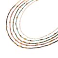 Multicolor Stone Beaded Necklace With Gold Spacers, Non-Tarnish Waterproof Stainless Steel Handmade Boho 5