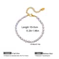 Natural Lavender Freshwater Pearl Bracelet Rice Shape Purple Pearl 18K Gold Real Pearl 5