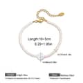 Natural Lavender Freshwater Pearl Bracelet Rice Shape Purple Pearl 18K Gold Real Pearl 6
