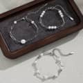 Freshwater Pearl Paperclip Chain Bracelet Stainless Steel Beaded Link Waterproof and Colorfast 2