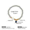 Freshwater Pearl Birthstone Bracelet Colorful Teardrop Gemstone Pendant Stackable Beaded Birthday Gift 6