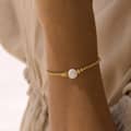 Real Pearl Bracelet Crystal Bead Rice Pearl Beaded Non-fading Handmade 3