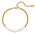 Real Pearl Bracelet Crystal Bead Rice Pearl Beaded Non-fading Handmade 4