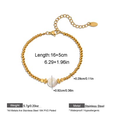 Real Pearl Bracelet Crystal Bead Rice Pearl Beaded Non-fading Handmade detail 5