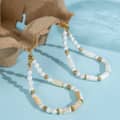 Natural Freshwater Pearl Bamboo Tube Bracelet Gold Beaded Stackable Rice Pearl Stretch 2