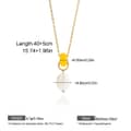 Natural Gemstone Abacus Bead Necklace With Real Pearl, 18K Waterproof 6