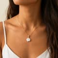 Baroque Pearl Necklace 18K Waterproof Stainless Steel, Pearl Flower Real Pearl Geometric Vintage Charm 3