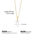 Baroque Pearl Necklace 18K Waterproof Stainless Steel, Pearl Flower Real Pearl Geometric Vintage Charm 4
