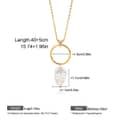 Baroque Pearl Necklace 18K Waterproof Stainless Steel, Pearl Flower Real Pearl Geometric Vintage Charm 5