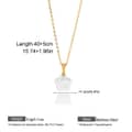 Baroque Pearl Necklace 18K Waterproof Stainless Steel, Pearl Flower Real Pearl Geometric Vintage Charm 6