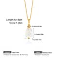 Natural Square Pearl Necklace, Baroque Pearl 18K Gold Plated Tarnish-Free Rectangle Pearl Pendant 6