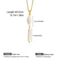 Natural Irregular Freshwater Pearl Necklace, 18K Gold Pearl Pendant Baroque 5