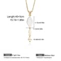 Natural Irregular Freshwater Pearl Necklace, 18K Gold Pearl Pendant Baroque 6