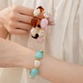 INS Style Acrylic Geometric Oval Beaded Necklace Bracelet Set Party Gift 3