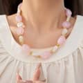 INS Style Acrylic Geometric Oval Beaded Necklace Bracelet Set Party Gift 5