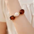 INS Style Acrylic Geometric Oval Beaded Necklace Bracelet Set Party Gift 6