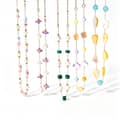 Natural Stone Freshwater Pearl Necklace, Layerable Waterproof Stainless Steel Handmade Bead 1
