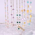 Natural Stone Freshwater Pearl Necklace, Layerable Waterproof Stainless Steel Handmade Bead 6