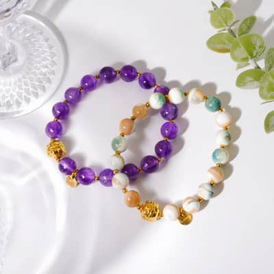 Vintage Style Natural Stone Handmade Beaded Bracelet Waterproof 316L Stainless Steel Party Gift detail 3