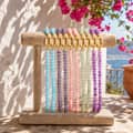 Natural Gemstone Beaded Necklace 18K Spring Clasp, Handmade Bohemian Style 1