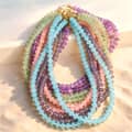 Natural Gemstone Beaded Necklace 18K Spring Clasp, Handmade Bohemian Style 4