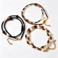 Natural Stone Freshwater Pearl Necklace, Waterproof Stainless Steel Beaded Handmade 2