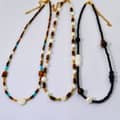 Natural Stone Freshwater Pearl Necklace, Waterproof Stainless Steel Beaded Handmade 3