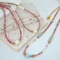 Natural Pearl Amethyst Necklace, Waterproof Stainless Steel Handmade Beaded 5
