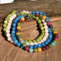 Colorful Natural Stone Beads Necklace, Handmade Fade-Resistant Rose Quartz Vacation 3