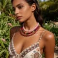 Colorful Natural Stone Beads Necklace, Handmade Fade-Resistant Rose Quartz Vacation 6