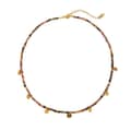 Stainless Steel Disc Pendant Natural Stone Beaded Necklace Bracelet Set Waterproof Handmade Party Gift 6