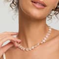 Creative Design Heart Natural Stone Beaded Necklace Bracelet Earrings Set Waterproof Stainless Steel 5