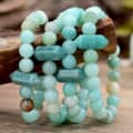 Natural Stone Crystal Agate Beaded Bracelet Hexagonal Column Handmade Fade Resistant 2