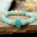 Natural Stone Crystal Agate Beaded Bracelet Hexagonal Column Handmade Fade Resistant 3