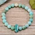 Natural Stone Crystal Agate Beaded Bracelet Hexagonal Column Handmade Fade Resistant 5