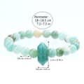 Natural Stone Crystal Agate Beaded Bracelet Hexagonal Column Handmade Fade Resistant 6