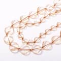 Vintage Champagne Double Layer Resin Beaded Necklace, Waterproof Handmade Evening Party 4
