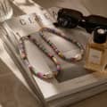 Natural Gemstone Bead Necklace, Waterproof Non-Fading Freshwater Pearl With Shell Bead 4