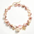 Ocean Beach Beaded Shell Necklace, Waterproof Conch Coral Pendant Natural Shell Handmade Vacation 1